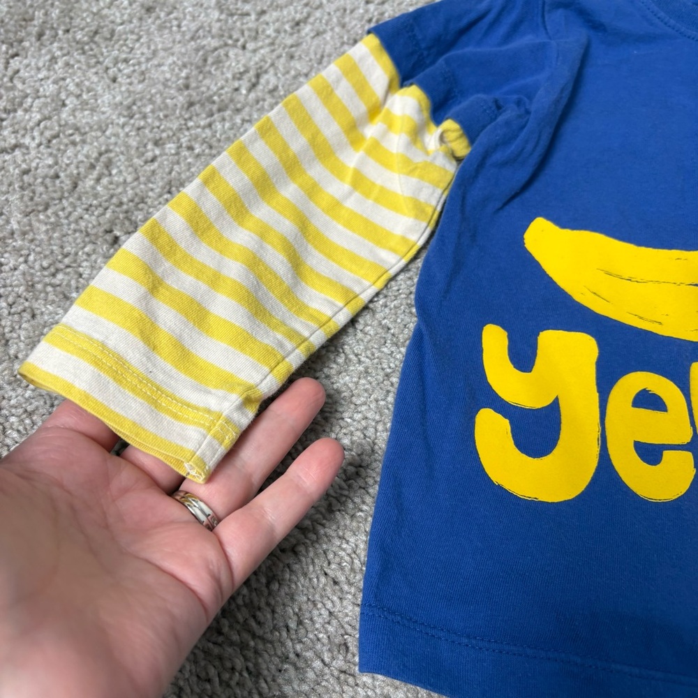 Mini Boden Lamb and Banana Yellow Long Sleeve Shirts 18-24 Months - Picture 7 of 10